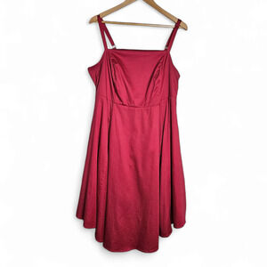 Torrid Women's Red Strappy Skater Dress Size 18